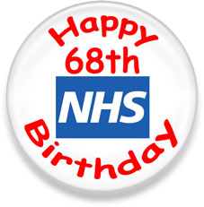NHS 68th Birthday Badge
